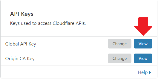 get Cloudflare Global API key